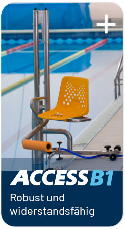 Menu elevador piscina acces b1, port&aacute;til y robusto